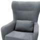 Armchair Rimbo  fabric in grey color 66x81x102cm **