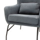 Armchair Rimbo  fabric in grey color 66x81x102cm **