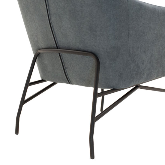 Armchair Rimbo  fabric in grey color 66x81x102cm **