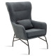 Armchair Rimbo  fabric in grey color 66x81x102cm **