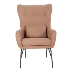 Πολυθρόνα - μπερζέρα Rimbo σάπιο μήλο βελούδο-πόδι μαύρο μέταλλο 66x81x102εκ ** Πολυθρόνα - μπερζέρα Rimbo σάπιο μήλο βελούδο-πόδι μαύρο μέταλλο 66x81x102εκ **