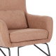 Armchair Rimbo  rotten apple velvet fabric-black leg 66x81x102cm **