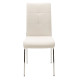 Καρέκλα Ariadne PU λευκό-πόδι χρωμίου