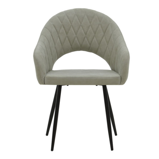 Πολυθρόνα Macie ύφασμα antique γκρι-μαύρο 58x50x85εκ **