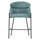 Bar stool Tolerse Inart green fabric-leg black metal **