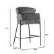 Bar stool Tolerse Inart green fabric-leg black metal **