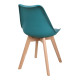 Καρέκλα Gaston PP-PU μπλε απόχρωση- φυσικό πόδι 44x52x78εκ **