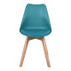 Καρέκλα Gaston PP-PU μπλε απόχρωση- φυσικό πόδι 44x52x78εκ **