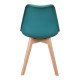 Καρέκλα Gaston PP-PU μπλε απόχρωση- φυσικό πόδι 44x52x78εκ **