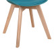 Καρέκλα Gaston PP-PU μπλε απόχρωση- φυσικό πόδι 44x52x78εκ **