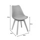 Καρέκλα Gaston PP-PU μπλε απόχρωση- φυσικό πόδι 44x52x78εκ **