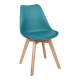 Καρέκλα Gaston PP-PU μπλε απόχρωση- φυσικό πόδι 44x52x78εκ **