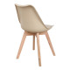 Καρέκλα Gaston PP-PU taupe απόχρωση- φυσικό πόδι 44x52x78εκ **