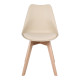 Καρέκλα Gaston PP-PU taupe απόχρωση- φυσικό πόδι 44x52x78εκ **