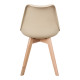 Καρέκλα Gaston PP-PU taupe απόχρωση- φυσικό πόδι 44x52x78εκ **