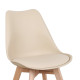 Καρέκλα Gaston PP-PU taupe απόχρωση- φυσικό πόδι 44x52x78εκ **