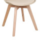 Καρέκλα Gaston PP-PU taupe απόχρωση- φυσικό πόδι 44x52x78εκ **