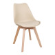 Καρέκλα Gaston PP-PU taupe απόχρωση- φυσικό πόδι 44x52x78εκ **