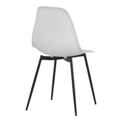 Καρέκλα Ballen pp λευκό με μαύρα μεταλλικά πόδια 41.5x53x84.5εκ - 4τμχ. ** Καρέκλα Ballen pp λευκό με μαύρα μεταλλικά πόδια 41.5x53x84.5εκ - 4τμχ. **