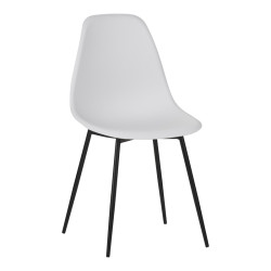 Καρέκλα Ballen pp λευκό με μαύρα μεταλλικά πόδια 41.5x53x84.5εκ - 4τμχ. ** Καρέκλα Ballen pp λευκό με μαύρα μεταλλικά πόδια 41.5x53x84.5εκ - 4τμχ. **