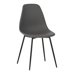 Καρέκλα Ballen pp ανθρακί με μαύρα μεταλλικά πόδια 41.5x53x84.5εκ - 4τμχ. ** Καρέκλα Ballen pp ανθρακί με μαύρα μεταλλικά πόδια 41.5x53x84.5εκ - 4τμχ. **