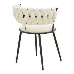 Πολυθρόνα Alkia I ύφασμα σε εκρού απόχρωση- πόδι μαύρο μέταλλο 57x58.5x72εκ - 2τμχ. ** Πολυθρόνα Alkia I ύφασμα σε εκρού απόχρωση- πόδι μαύρο μέταλλο 57x58.5x72εκ - 2τμχ. **