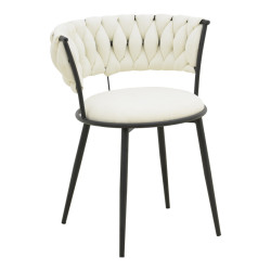 Πολυθρόνα Alkia I ύφασμα σε εκρού απόχρωση- πόδι μαύρο μέταλλο 57x58.5x72εκ - 2τμχ. ** Πολυθρόνα Alkia I ύφασμα σε εκρού απόχρωση- πόδι μαύρο μέταλλο 57x58.5x72εκ - 2τμχ. **