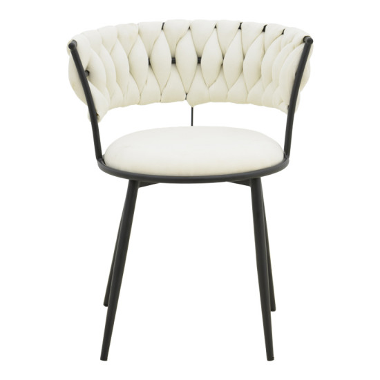 Πολυθρόνα Alkia I ύφασμα σε εκρού απόχρωση- πόδι μαύρο μέταλλο 57x58.5x72εκ - 2τμχ. ** Πολυθρόνα Alkia I ύφασμα σε εκρού απόχρωση- πόδι μαύρο μέταλλο 57x58.5x72εκ - 2τμχ. **