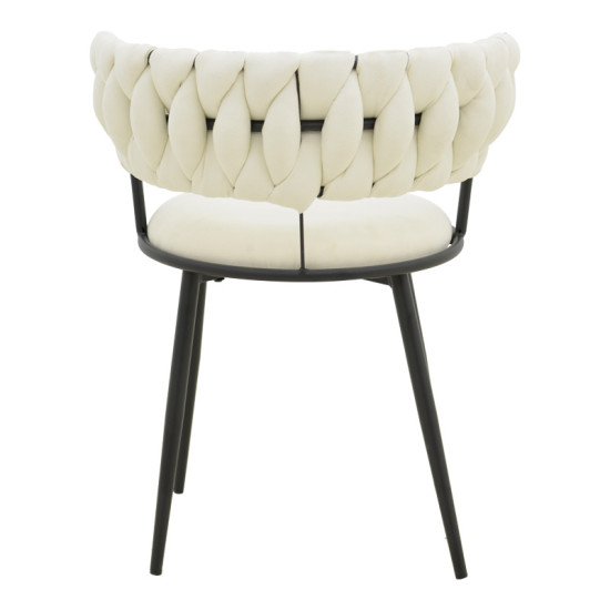 Πολυθρόνα Alkia I ύφασμα σε εκρού απόχρωση- πόδι μαύρο μέταλλο 57x58.5x72εκ - 2τμχ. ** Πολυθρόνα Alkia I ύφασμα σε εκρού απόχρωση- πόδι μαύρο μέταλλο 57x58.5x72εκ - 2τμχ. **