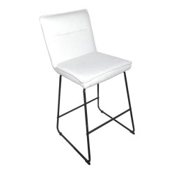 Σκαμπό μπαρ Essential ύφασμα μπεζ-πόδι μάυρο μεταλλικό 53x64.5x107εκ - 4τμχ. **