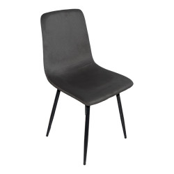 Καρέκλα Grato ύφασμα μαύρο-πόδι μαύρο μεταλλικό 45.5x53.5x88.5εκ - 4τμχ. ** Καρέκλα Grato ύφασμα μαύρο-πόδι μαύρο μεταλλικό 45.5x53.5x88.5εκ - 4τμχ. **