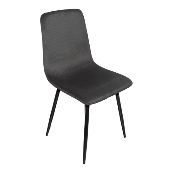 Καρέκλα Grato ύφασμα μαύρο-πόδι μαύρο μεταλλικό 45.5x53.5x88.5εκ - 4τμχ. ** Καρέκλα Grato ύφασμα μαύρο-πόδι μαύρο μεταλλικό 45.5x53.5x88.5εκ - 4τμχ. **