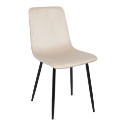Καρέκλα Grato ύφασμα μπεζ-πόδι μαύρο μεταλλικό 45.5x53.5x88.5εκ - 4τμχ. ** Καρέκλα Grato ύφασμα μπεζ-πόδι μαύρο μεταλλικό 45.5x53.5x88.5εκ - 4τμχ. **