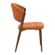 Καρέκλα Dolez terracotta ύφασμα-πόδι καρυδί μέταλλο 49x58.5x82εκ - 4τμχ. **
