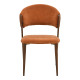 Καρέκλα Dolez terracotta ύφασμα-πόδι καρυδί μέταλλο 49x58.5x82εκ - 4τμχ. **