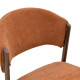Καρέκλα Dolez terracotta ύφασμα-πόδι καρυδί μέταλλο 49x58.5x82εκ - 4τμχ. **