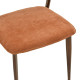 Καρέκλα Dolez terracotta ύφασμα-πόδι καρυδί μέταλλο 49x58.5x82εκ - 4τμχ. **