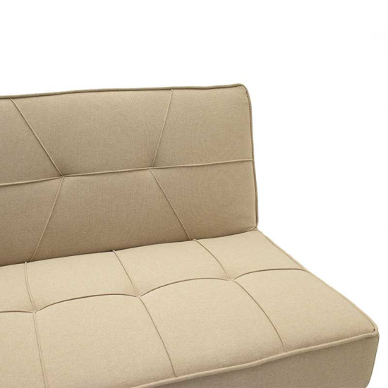 Καναπές-κρεβάτι Travis 3θέσιος με ύφασμα μπεζ 175x83x74εκ **