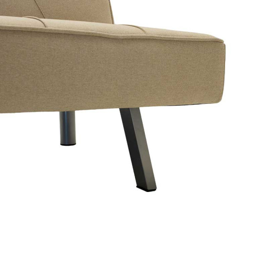 Καναπές-κρεβάτι Travis 3θέσιος με ύφασμα μπεζ 175x83x74εκ **