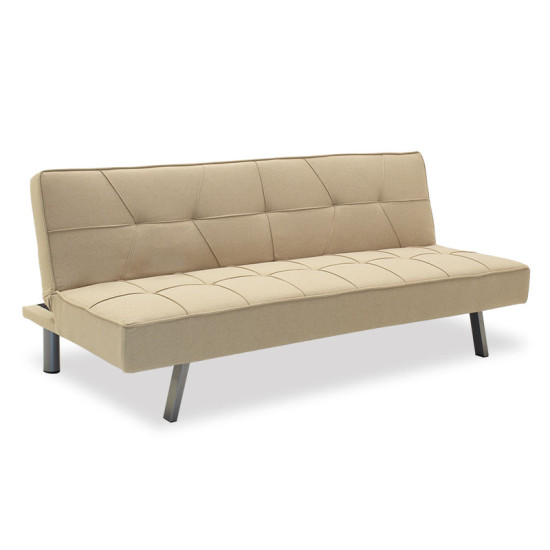Καναπές-κρεβάτι Travis 3θέσιος με ύφασμα μπεζ 175x83x74εκ **