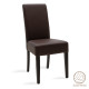 Καρέκλα Ditta pakoworld PU σκούρο καφέ-πόδι μασίφ ξύλο wenge - 2τμχ.