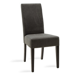 Καρέκλα Ditta ανθρακί ύφασμα - πόδια ξύλο μασίφ wenge - 2τμχ. ** Καρέκλα Ditta ανθρακί ύφασμα - πόδια ξύλο μασίφ wenge - 2τμχ. **