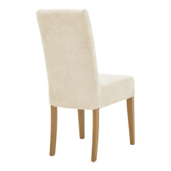 Καρέκλα Ditta ύφασμα σε γκρι-μπεζ απόχρωση με πόδι μασίφ ξύλο σε καρυδί απόχρωση - 2τμχ. ** Καρέκλα Ditta ύφασμα σε γκρι-μπεζ απόχρωση με πόδι μασίφ ξύλο σε καρυδί απόχρωση - 2τμχ. **