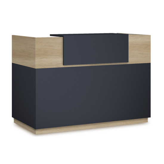 Γραφείο reception Lotus σε χρώμα φυσικό - ανθρακί 180x70x110εκ **