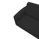 Καναπές τριθέσιος Sidica PU σε μαύρη απόχρωση 185x78x83εκ **