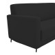 Καναπές τριθέσιος Sidica PU σε μαύρη απόχρωση 185x78x83εκ **