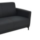 Καναπές διθέσιος Sidica I PU σε μαύρη απόχρωση 135x78x83εκ **