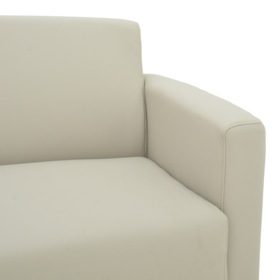 Καναπές τριθέσιος Sidica PU σε μπεζ απόχρωση 185x82x81εκ **