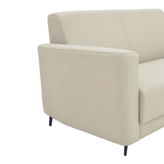 Καναπές τριθέσιος Sidica PU σε μπεζ απόχρωση 185x82x81εκ **