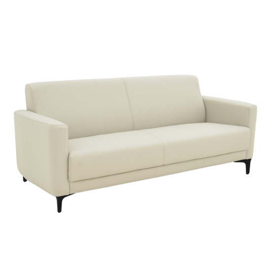 Καναπές τριθέσιος Sidica PU σε μπεζ απόχρωση 185x82x81εκ **